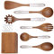 LUANDA Küchenhelfer Set Holz 11-teilig mit Behälter - Kochlöffel Set - nachhaltig Kochen - Küchenzubehör aus 100% Holz Pfannenwender Pastaheber Schaumlöffel Salatbesteck