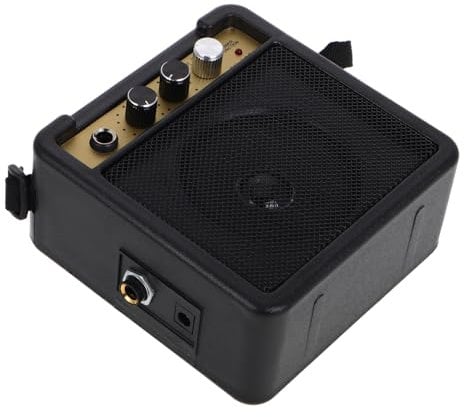 Generic 5W Mini Electric Guitar Amplifier with Audio Cable Adapter Compact Amplifier for Electric Guitar and Bass Small Guitar Amp Battery Not Included