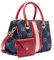 Borsa Liu-jo Manhattan Satchel S blu denim BS25LJ121 AA5163 D3200 Piccola