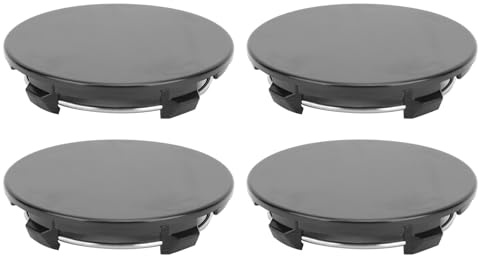 Ausla 4 Stück Radmitte Kappen, Außen-Ø 70 mm/Innen-Ø 60 mm (BLACK)