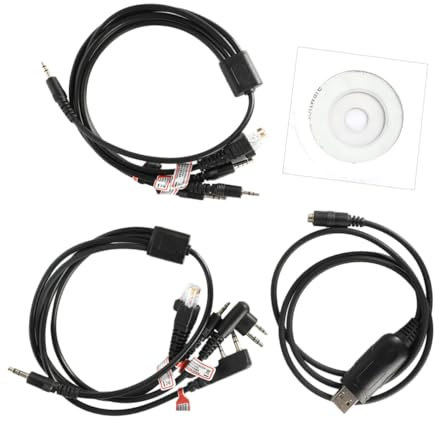 USB Programmierkabel 1 Satz, Schwarz, 8 Stecker, Gummi Kupfer | Frequenz Schreiben, Computer Verbinden, Ersatz für Funkprogrammierung
