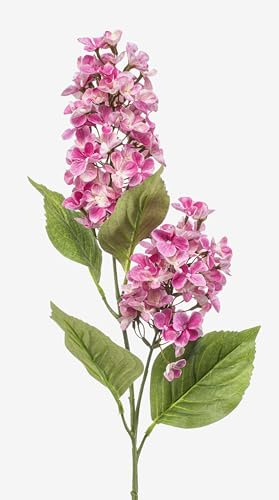 artplants.de Deko Zweig Hortensie XELMAR, rosa, 75cm | Künstlicher Hortensienzweig