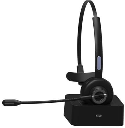 Angoily Cuffia Wireless Per Computer Con Riduzione Rumore e Microfono, Cuffie Stereo Morbide e Confortevoli Per Ufficio