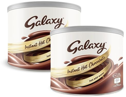Instant Hot Chocolate 2 x 1kg Galaxy Smooth & Creamy Approximately 40 Servings Per Pack Boxed By red rainbow