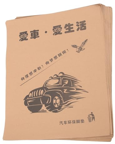 Einweg Auto Fußmatten aus Papier 50 Stück für Saubere Fahrzeuginnenräume | Papier, Glatte Oberfläche und Schlichtes Design, für Fahrteinsatz, Schneewetter, Schnelle Reinigung und Schutz