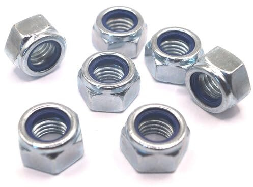 Stopmuttern - DIN 985 Edelstahl V4A / A4 - selbstsichernde Muttern - Sicherungsmuttern (M10, 25 Stück)