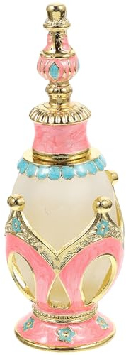 COMPUKAS Elegante Leere Parfümflasche 25ml aus Glas und Metall im Orientalischen Stil Verschleißfest für Reiseparfüm oder Ätherische Öle
