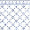 Melody Jane Dolls House Blue White Delft Dutch Tile Miniature Print 1:24 Scale Wallpaper