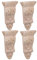 Item Name (aka Title): Yibuy 4 x europäischen unlackiert Tür Decor Holz Geschnitzt Ecke Shabby Chic 16x8x2.8cm