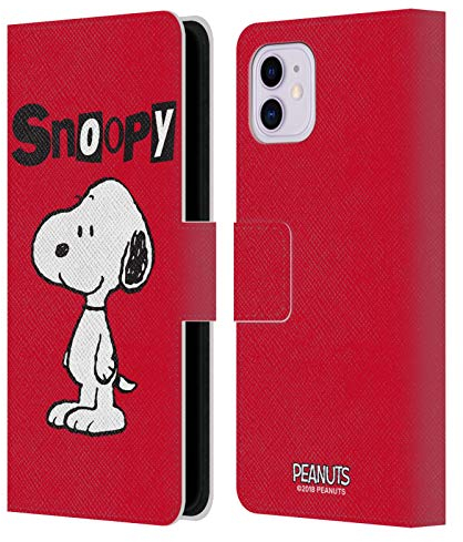 Head Case Designs Offizielle Peanuts Snoopy Persöhnlichkeiten Leder Brieftaschen Handyhülle Hülle Huelle kompatibel mit Apple iPhone 11
