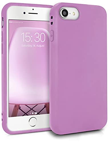 MyGadget Cover per iPhone SE 2022 | 2020 | 7 | 8 - Custodia Protettiva in Silicone Morbido – Case TPU Flessibile - Ultra Protezione Antiurto - Rosa Viola