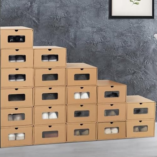 IDMarket - Caja de almacenamiento de zapatos con cajón (20 unidades)