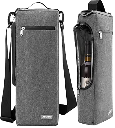 OSPUORT Sac Isotherme de Golf étanche avec bandoulière Amovible – Peut contenir 6 canettes ou Deux Bouteilles de vin (Gris)