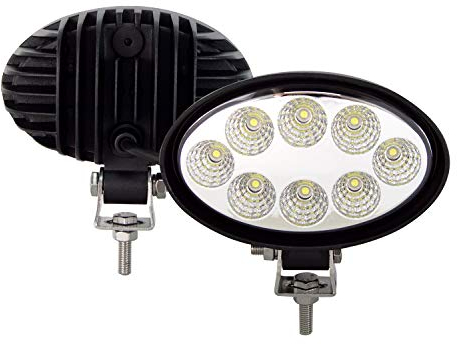 Willpower 2PCS Led Arbeitsscheinwerfer Bar 5 Zoll 14CM 24W Oval Led Scheinwerfer 12V 24V Wasserdicht Flutlicht Led Bar für Offroad Auto Traktor KFZ Zusatzscheinwerfer Rückfahrscheinwerfer Lightbar