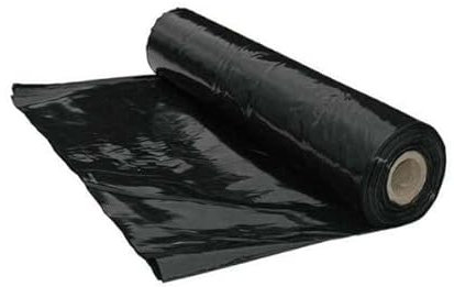 Bonerva Plástico Invernadero en Rollo | Plástico Negro | Plástico agricola | Plástico protección de Plantas | Plastico Protector de Muebles (500 galgas - Rollo 6 x 125 m (750 m2))