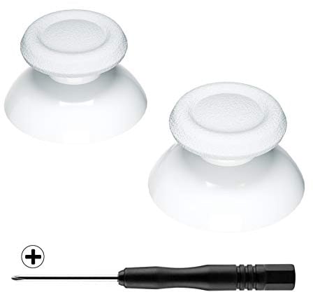 eXtremeRate Stick Analogique pour ps5 Manette, 3D Joystick de Remplacement Compatible avec ps4 Pro Slim Manette, Blanc