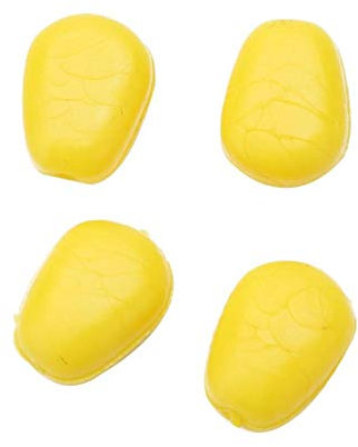 Pwshymi 60Pcs Perlmais Pop Up Mais Angelköder Weiche Topwater Köder Karpfen Fischmais 6 Farben Floating Artificial Pop Up Baits(Gelb)