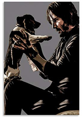 John Wick Leinwand-Kunst-Poster und Wandkunstdruck, modernes Familienschlafzimmerdekor, 30 x 45 cm