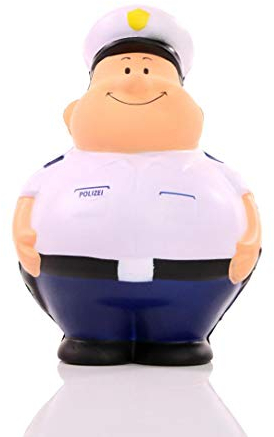 SQUEEZIES Poli Bert - Der Antistress Polizist sorgt für Recht und Ordnung und Entspannung - Geschenk für alle Anlässe