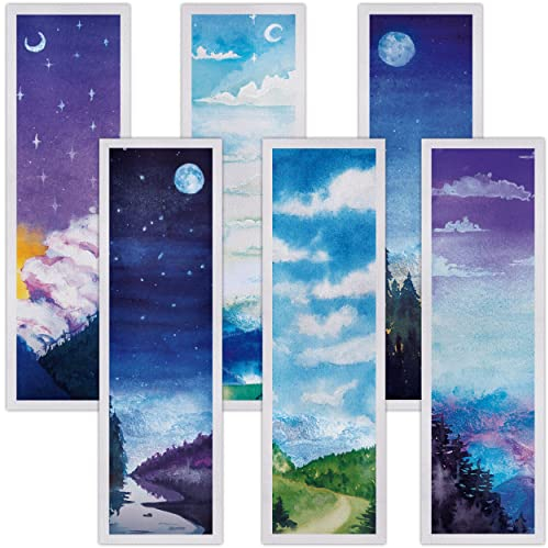 EpikPage Lesezeichen mit Aquarell Watercolor Landschaft – Kleine Geschenke für Lehrerin, Frauen, Mama, Oma, Großvater, Schüler, Buchliebhaber – Steifes Papier Bookmarks – 18er-Set