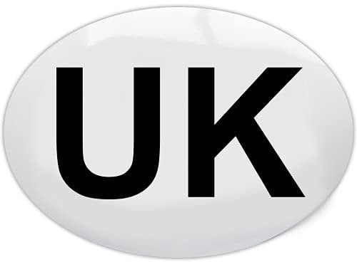 Simply Auto ST31 UK Self Cling Oval Car Sticker - EU Travel Law