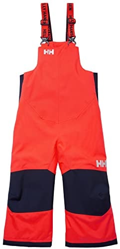 Helly Hansen Unisex Kids Helly Hansen Kids Rider 2 Insulated Waterproof Windproof Breathable Bib Ski Pant, 247 Neon Coral, 5 Years UK,Orange