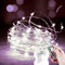Partenopea Catena Luminosa Stringa Luci Filo Rame Micro LED BATTERIA 100 LED Ghirlanda 10 MT Decorazioni Camere Letto Festa Matrimonio Natale Bianco Freddo 8 giochi luce Con Telecomando