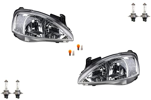 Johns, passend für Opel Corsa Scheinwerfer C 09/00-06/03 + Leuchtmit. Set links, rechts