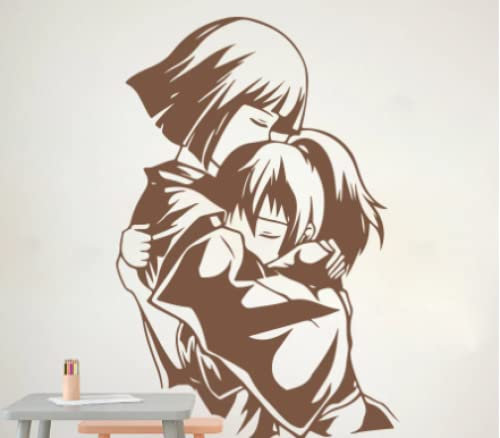 Wandaufkleber Kinderzimmer Baby Kinderzimmer Anime Manga Hayao Miyazaki Spirited Away Mädchen Schwester Wandtattoo Vinyl56cmx37cm