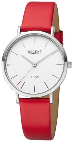 REGENT Damenuhr Titan Rot 12090357