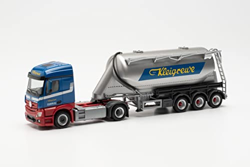 herpa 316132 Mercedes-Benz Actros Streamspace 2.3 Eutersilo-Sattelzug Kleigrewe, originalgetreu im Maßstab 1:87, Modell LKW, Modellbau Sammlerstück, Made in Germany, Miniaturmodell, Mehrfarbig