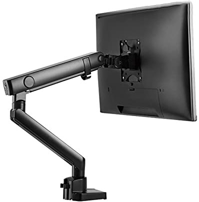 Monitor Arms Single Monitor Stand Arm Height Adjustable Monitor Stand Mount with Mechanical Spring Monitor Desk Mount for 17-35 Screen VESA 75x75/100x100 Monitor Accessories (Color : White) (Blac