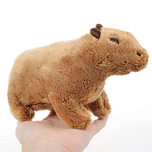 Capybara-Plüschtier - Niedliche Meerschweinchenpuppe, Realistisches Stofftier, Heimdekorationsgeschenk, Süße Nagetier-Stofftierpuppe, Superweiches Capybara-Geschenk für Kinder