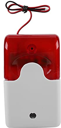 Cyrank Stroboskop-Sirene, 12 V, Kabelgebunden, Stroboskop-Sirene, Panikalarm, Rotes Sirenenlicht Mit Ton, Bewegungsmelder, Alarm Für Zuhause