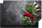 KitchenYeah© Herdabdeckplatte Einteilig Küche Ceranfeld Abdeckplatte Cerankochfeld Abdeckung Induktionskochfeld Schutzmatte Pfeffer - Kräuter - Gewürze - Beton - 76x51 cm
