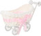 COLLBATH Geflochtene Partykörbe, Puppenwagen, Rattan-Korb, Kinderspielzeug, Rattan-Kinderwagen, gewebter Aufbewahrungskorb, personalisierter Korb, Kunststoff, PP, Baby, A
