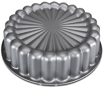 Städter we love baking Charlotte Backform aus Metall, Durchmesser: 26cm, Füllmenge: 2750 ml, Temperaturbeständig bis 230 °C, 661493, Silber