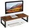 Relaxdays Supporto per Monitor, Alza Schermo PC per Scrivania, HxLxP: 15 x 55 x 23 cm, Design Industriale, Marrone Nero, Acciaio