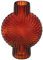 Atmosphera - Vase Coquillage en Verre H25cm Rouge Rubis