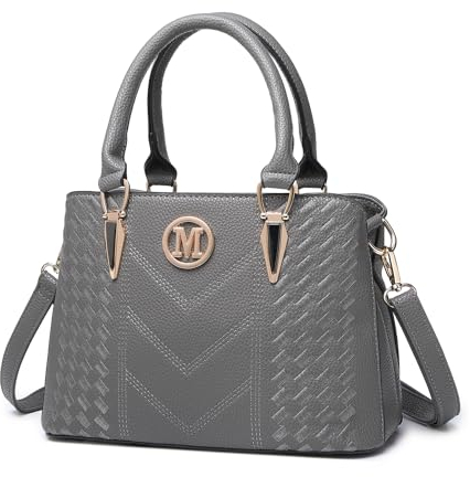 Miss Lulu Handtasche Damen mittelgroß klassisch Henkeltasche Schultertasche mit Lychee Muster mehreren Innentaschen Umhängetasche Arbeit Freizeit Alltags Tasche