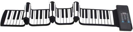 Roll Up Piano 88 Key for Beginners Adults, Hand Roll Portable Piano with 128 Tones Rhythms, LED Display, MIDI Function, Rechargeable Piano Keyboard for Speakers MP3 Microphone