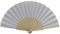 MAPIMANIA - Faltbare Bunte Fächer aus Holz und Stoff Silber, Fächer Hochzeit faltbar, Spanischer Fächer, Japanischer Fächer, Zeremonie Gastgeschenk
