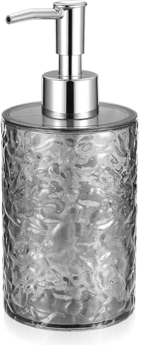 400ML Seifenspender Küche Bad, Kunststoff Spülmittelspender für Badezimmer, Shampoo Lotion Soap Dispenser Pumpspender für Bad Küche Arbeitsplattem Handseifenspender Duschgel Spender