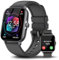 Smartwatch Damen Herren, 1,85-Zoll Smartwatch, Bluetooth-fähige Anrufe, IP68 Wasserdicht Fitnessuhr mit Herzfrequenzmonitor Schlafmonitor Schrittzähler, Sportuhr für iOS Android