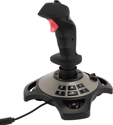 Flugsimulation Controller Joystick für PC, PC Flug Joystick Steuerungen mit Vibrationsfunktion Drosselklappensteuerung für PC Computer Laptop für Win 7 8 10 11