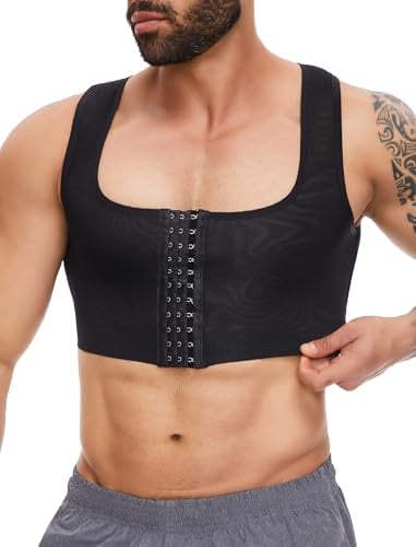 MISS MOLY Shapewear - Corsetto da uomo e da uomo, senza maniche, a compressione, elastico, per la pancia, modellante