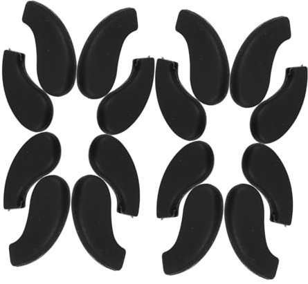 PLAFOPE Silikon Brillen Nasenpads 10 Paare Schwarz Einsteckdesign