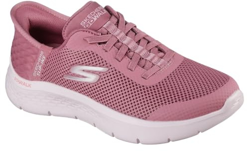 Skechers Damen Go Walk Flex Grand Entry Slip-InTurnschuhe, Rose Textile/Trim, 38.5 EU