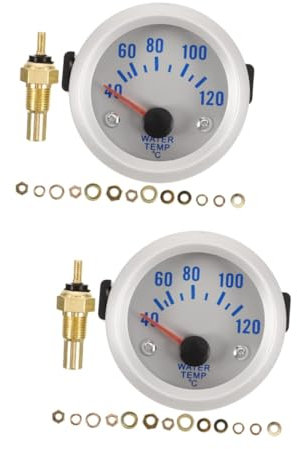 Healifty 2pcs Car Water Temperature Gauge Water Trickle Electric Solar Immersion Water Heater Voltmeter Motorcycle Battery Charger Engine Voltage Leisure Battery Charger Mirror