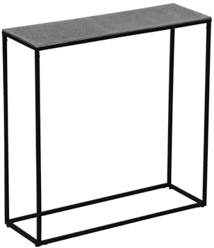Mirrors and More Konsolentisch ANNI aus Metall in Schwarz und Silber, Breite 80cm
